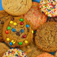 Cookie Box - 1 Dozen Assorted Cookies
 · Includes 4 Flavors - Chocolate Chip, Sugar, M&M, and a store favorite. 12 servings.