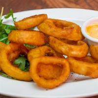 Onion Rings · Served with spicy mayo.