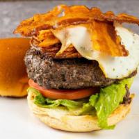 Kimchi Burger (Beef) · Kimchi, smoked bacon, sunny side up