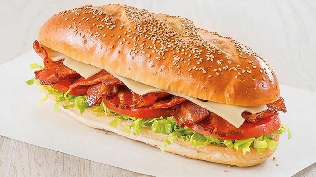 Dibella'S Blt · A mountain of crispy bacon with lettuce, tomato, onion, mayonnaise and American cheese on a fresh-baked sesame roll. Customize it to make it your own!