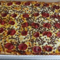 Sheet Pizza (32 Square Pieces) · With cheese.