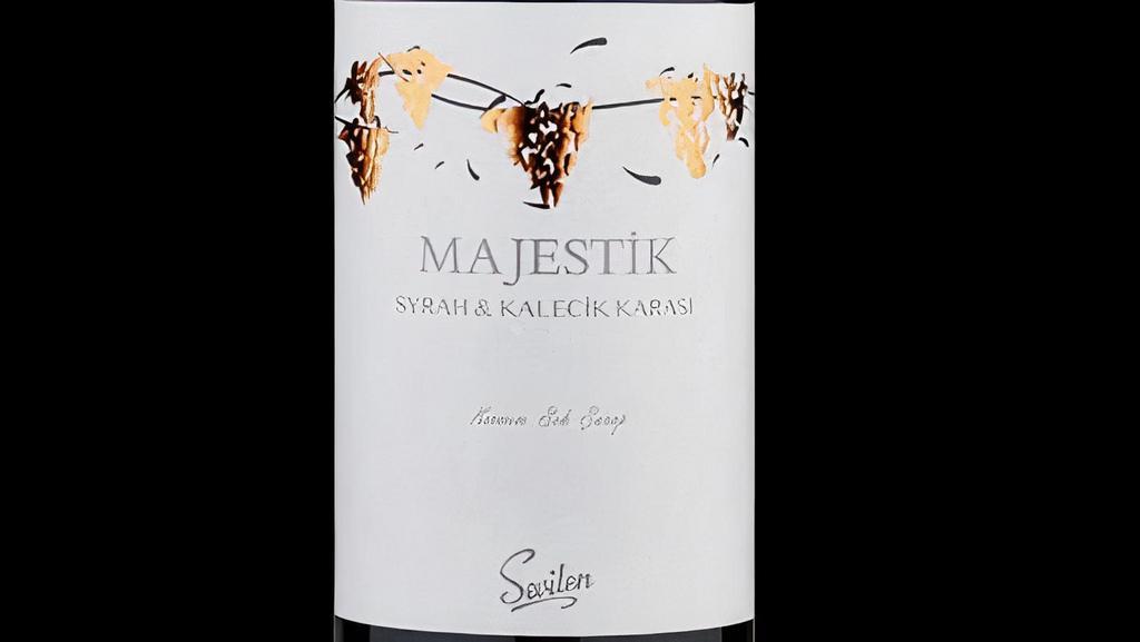Majestik Kalecik Karasi-Syrah, Turkey  · Remarkable aromatic fullness on the nose. You'll discover minerals fruit, spices, finesse, and balance. Must be 21 to purchase.