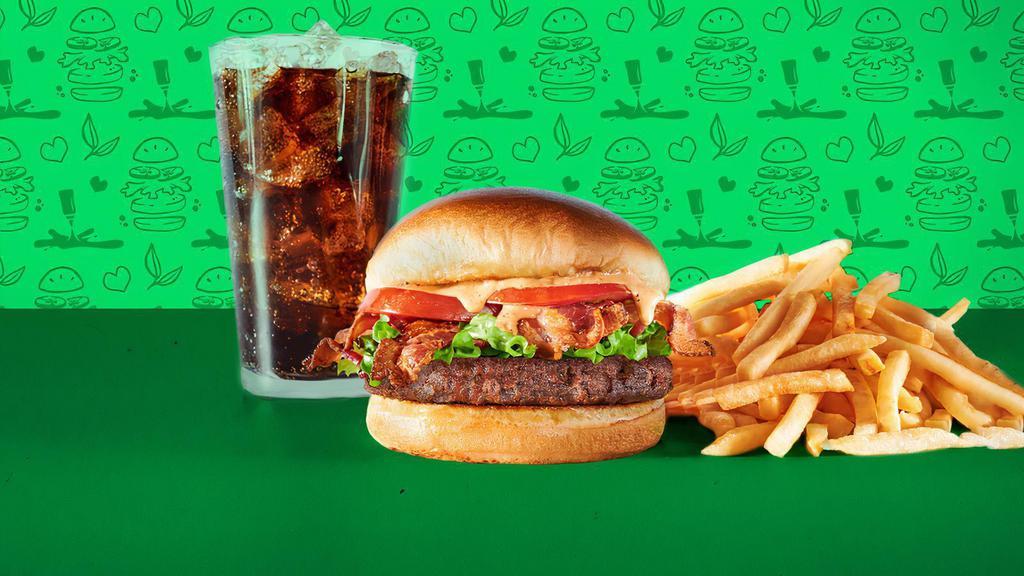 Veg-E-Licious Meal · Veg-e-licious Cheeseburger served with a side of classic fries & a drink of your choice