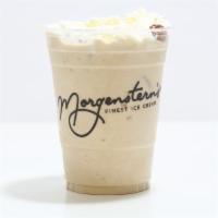 Salted Caramel Pretzel Shake · Salted Caramel Pretzel ice cream blended with milk and topped with whipped cream.