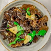S1 Wood Ear Mushroom Salad · Black wood ear mushroom, fresh spicy red pepper, scallion, vinegar and sesame.Good for veget...