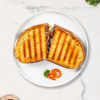 Super Duper Combo Panini · Pastrami, Roast beef, provolone cheese, lettuce, tomato, mustard on panini bread.