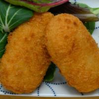 Crab Cream Croquette (2Pc) · Croquet with sour cream and ketchup sauce.