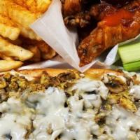 Philly & Wing Combo · 1390-19270 cal. 5pc Wings.