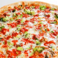 Veggie Pizza · Combination of broccoli, peppers, onions, and mushrooms.