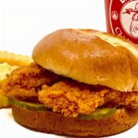 Spicy Crispy Chicken Sandwich Combo · Spicy crispy chicken tenders served with pickle and mayo.