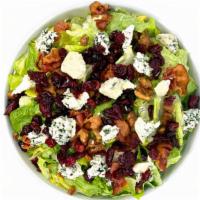 Chicken Gorgonzola Salad · Romaine lettuce, dried cranberries, honey roasted walnuts, bacon, crumbled gorgonzola cheese...