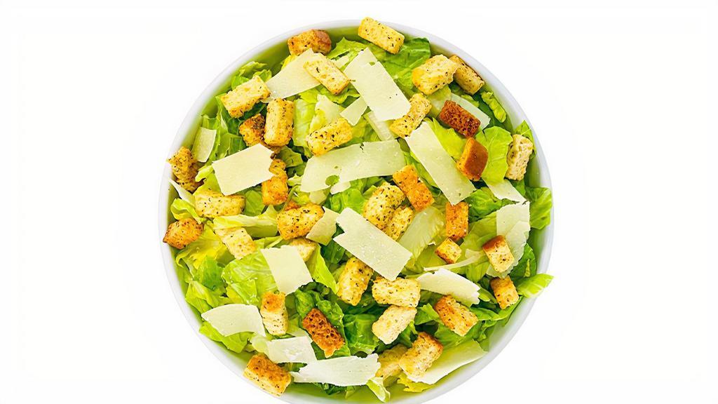 Caesar Salad · Romaine lettuce, shaved parmigiano cheese, croutons, and caesar dressing.