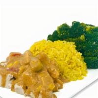 Southwestern Bowl · Pulled Roasted Chicken in a Zesty Southwestern Style Sauce served with Rice Pilaf and Garlic...