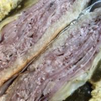 Prime Roast Beef · Sandwich with thinly sliced beef that has been cooked over a dry heat.