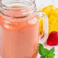 Strawberry Mango Smoothie · Mango, strawberries, and mango juice