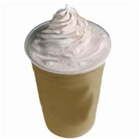French Vanilla Blended Ice Coffee · Made with vegan soy cream.
Coffee mix contains dairy.