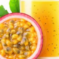 Tropical Passion Smoothie · Passion fruit, pineapple, mango, organic apple juice