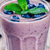 Berry Nuts Smoothie  · Blueberries, strawberries, local banana,  roasted almonds, peanut butter, organic  soymilk