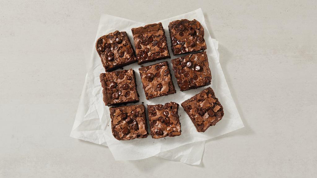 Triple Chocolate Brownie (9 Servings) · Chocolate, chocolate, and more chocolate.  Dig into this rich, decadent brownie made with semi-sweet chocolate chips, dark chocolate chips and cocoa. Did we mention there’s chocolate?  260 cal. per serving.