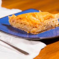 Baklava (Greek Pastry) · A Greek tradition of honey and nuts placed perfectly on thin layers of phyllo dough.