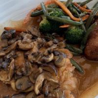 Chicken Marsala · Mixed wild mushroom marsala wine sauce.