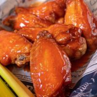 Wings (12) · Choice of BBQ : Cajun. Lemon Pepper. Buffalo
Choice : (plain or breaded)