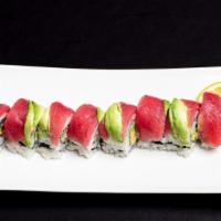 Red Dragon Roll · Fresh Tuna, Avocado, Seaweed & Crunch.