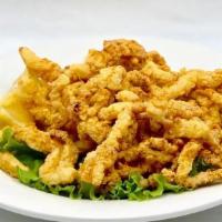 Clam Strips App · Extremely fresh sea clams cut into strips