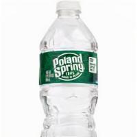Poland Spring 100% Natural Spring Water, 16.9 Oz  · 16.9-ounce/.5-Liter plastic bottle.
100% natural spring water; zero calories, no sweeteners ...