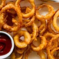 Onion Rings · Battered, deep fried onion rings