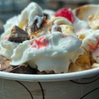 Hot Fudge Sundae · Your choice of ice cream with creamy hot fudge and whipped cream cherry.