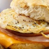Ham, Egg & Cheese · Served on Pan Sobao,Bagel or Roll.