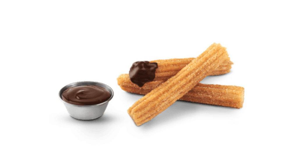 Churros · Churros covered with cinnamon sugar with a choice of Dip. Chocolate or White Icing
