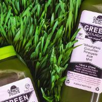 Green Colada · Wheatgrass, pineapple, kale, mint, cucumber.
Organic, kosher, cold-pressed, and RAW (not HPP...