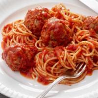 Spaghetti & Meatballs · With tomato sauce.