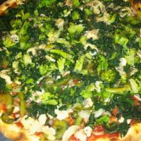 Spinach Pizza · Large (8 Slices). Baby spinach leaves, ricotta cheese, and parmesan cheese.