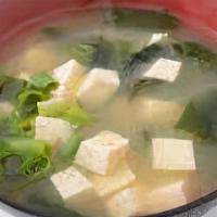 Miso Soup · tofu, scallion and seaweed
