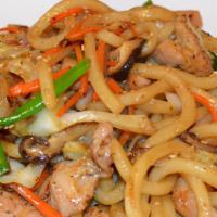 Yaki Udon Noodle · Onion, carrot, mushroom, cabbage, scallion and sesame seed.