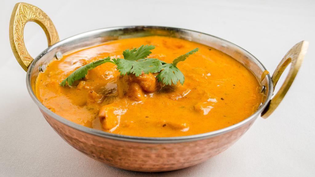 Chicken Tikka Masala · Tandoori boneless chicken and peppers slowly-simmered in a creamy tomato and fenugreek sauce.
