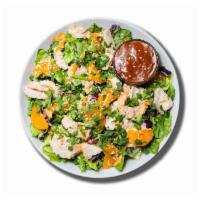 Asian Grilled Chicken Salad · Grilled Chicken, Mandarin Orange, Green Onions, Cilantro, Sesame Seeds & Mandarin Orange Chi...