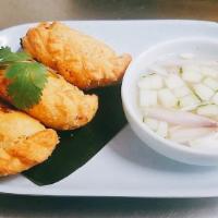 Curry Puff · with chicken, sweet potato, onion, scallion with cucumber sauce