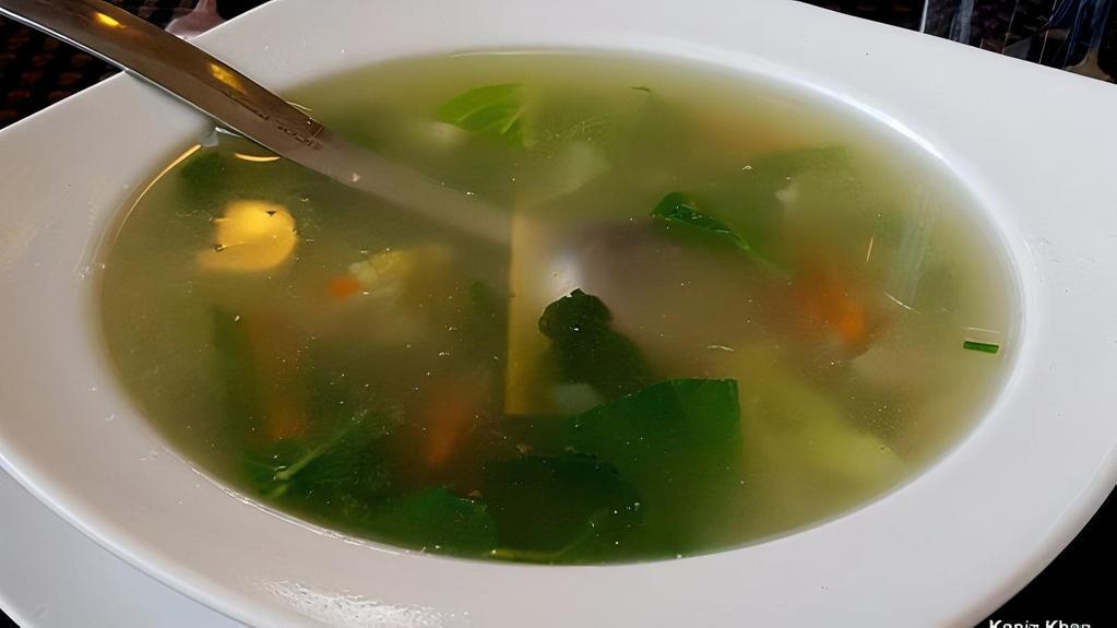 Vegan Clear Soup · Vegan clear Soup with Cabbage and tofu