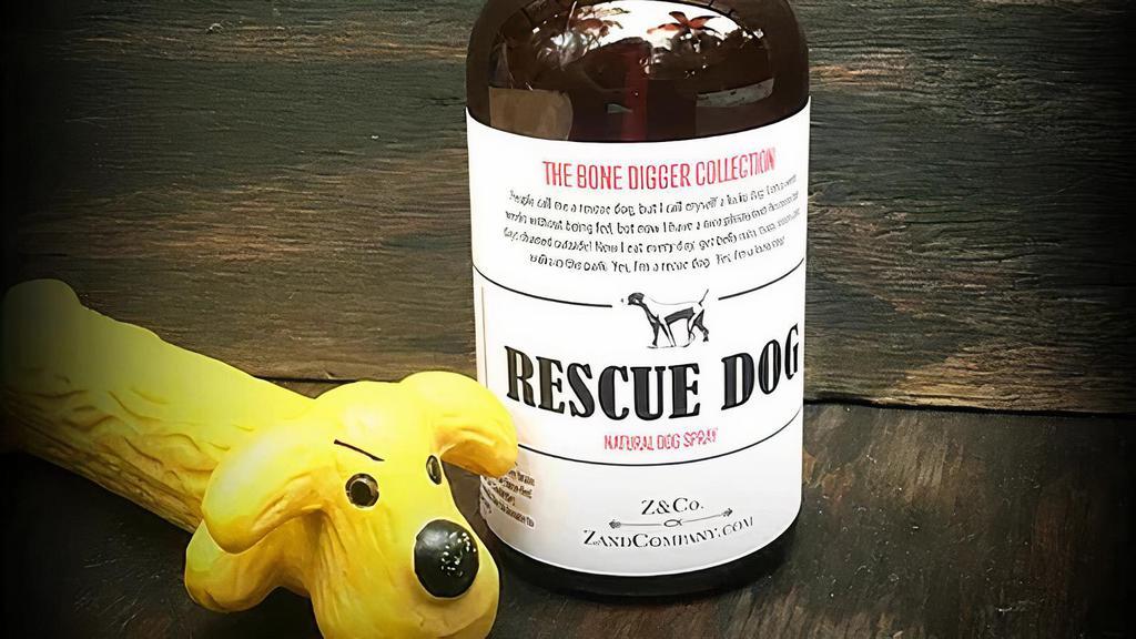 Rescue Dog Natural Deodorizing Dog Spray · Give your rescue dog the love it needs with our specialized natural dog spray!

We did something a bit different with this dog spray. This eight oz. spray is mixed with essential oils and phthalate free fragrance oil to leave your pup smelling of clean soap and hits of basil.