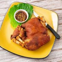 Crispy Pata · Deep fried pork knuckles with ginger and garlic.