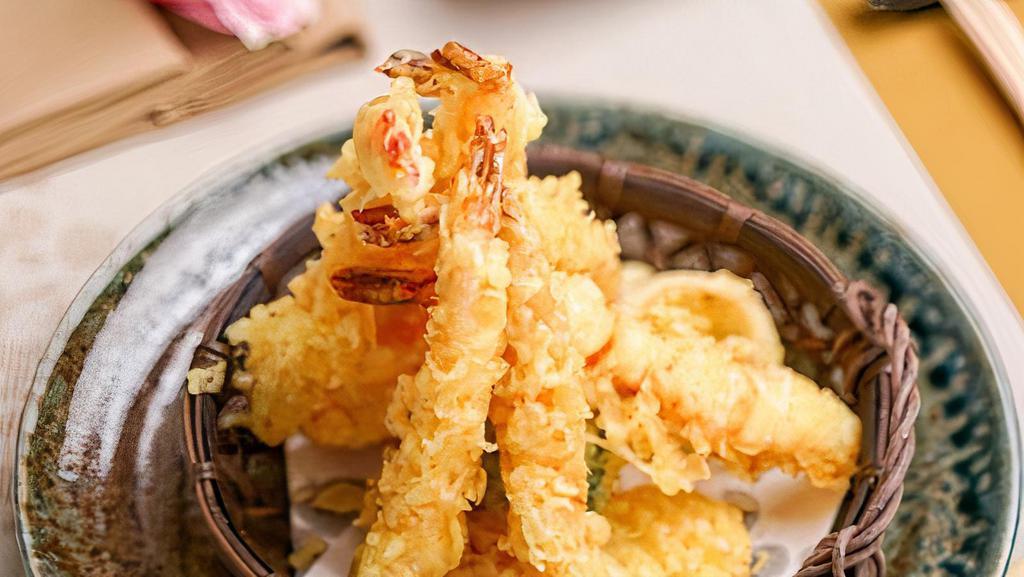 Shrimp And Vegetable Tempura · Served with soup, salad, and steamed rice.