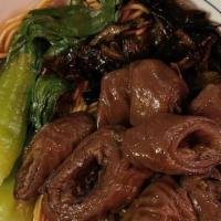 Braised Intestine With Scallion Sauce Dried Noodles/红烧大肠葱油拌面 · BEST INTESTINE WITH Dry Noodles