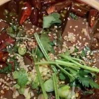 Duck Blood In Red Chili Oil/水煮鸭血煲 · 