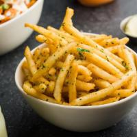 Fries · Crispy Fries, Secret Seasoning, Truffle Aioli.