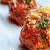 Brik Meatballs · With marinara sauce and pecorino romano cheese.