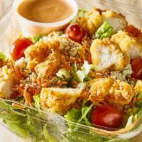 Buffalo Chicken Salad · An all time favorite, buffalo chicken, made into a freshly tossed salad with breaded white m...